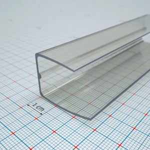 PC U profil víztiszta 16 mm - végzáró profil